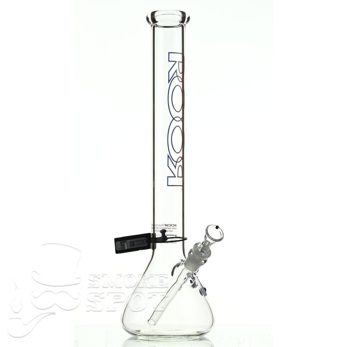 Roor beaker 18 inch P-D blue red outline - Smoke Spot Smoke Shop