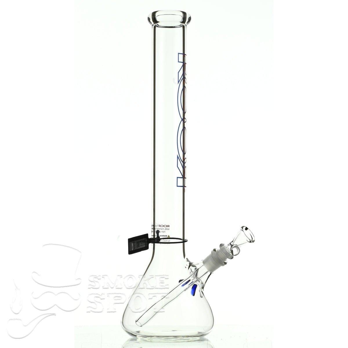 Roor beaker 18 inch P-D blue red outline - Smoke Spot Smoke Shop