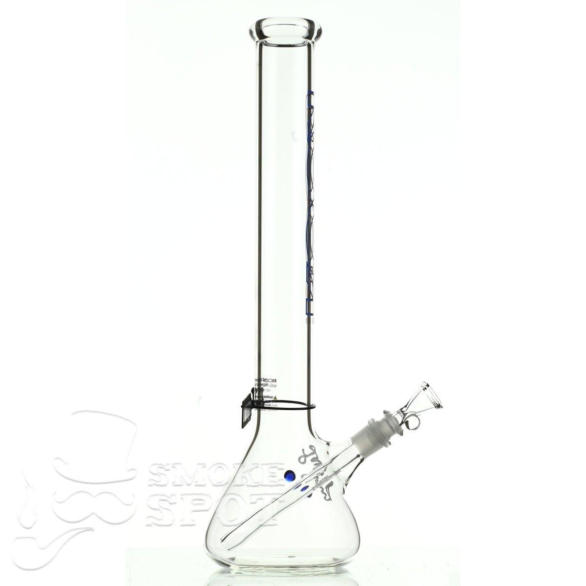 Roor beaker 18 inch P-D blue red outline - Smoke Spot Smoke Shop