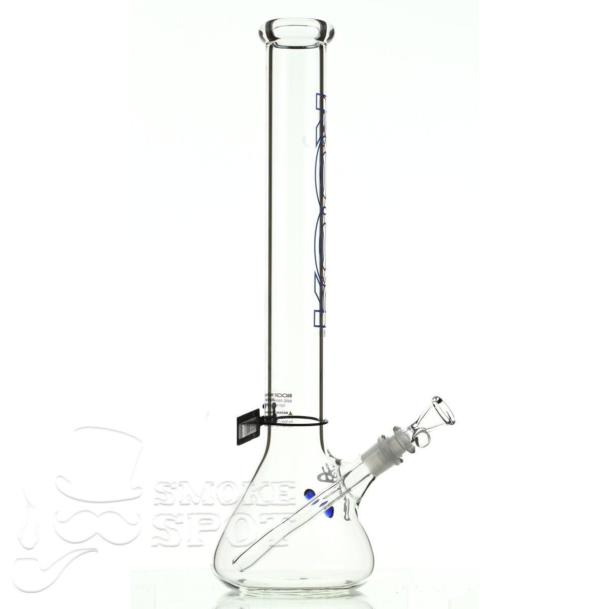 Roor beaker 18 inch P-D blue red outline - Smoke Spot Smoke Shop