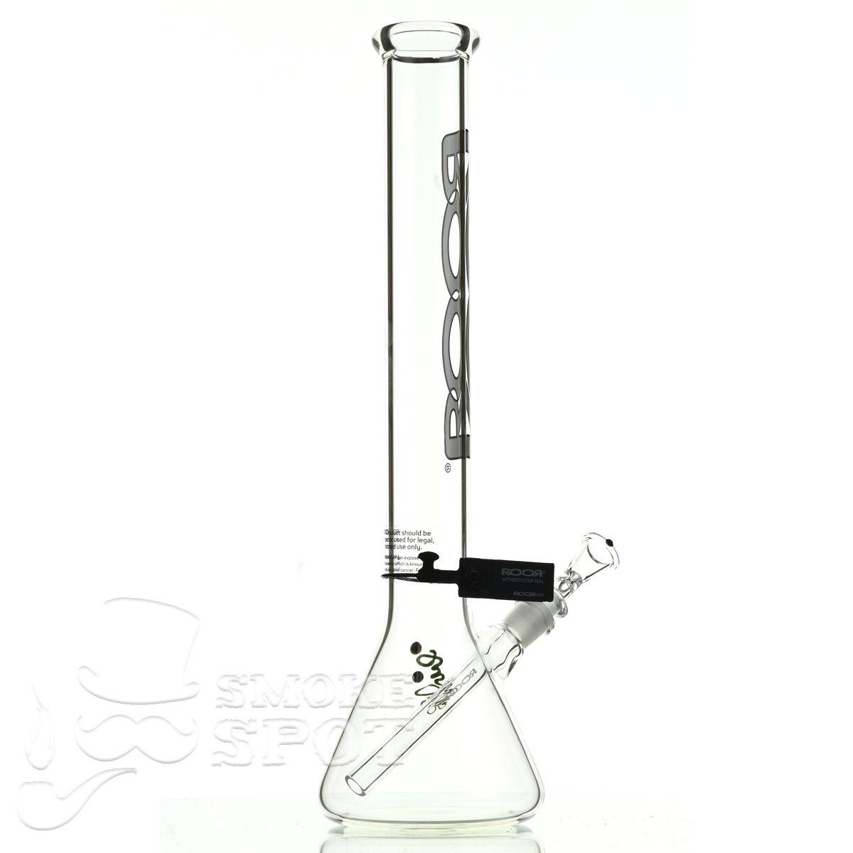 Roor Beaker 18 inch P-D white/black - Smoke Spot Smoke Shop