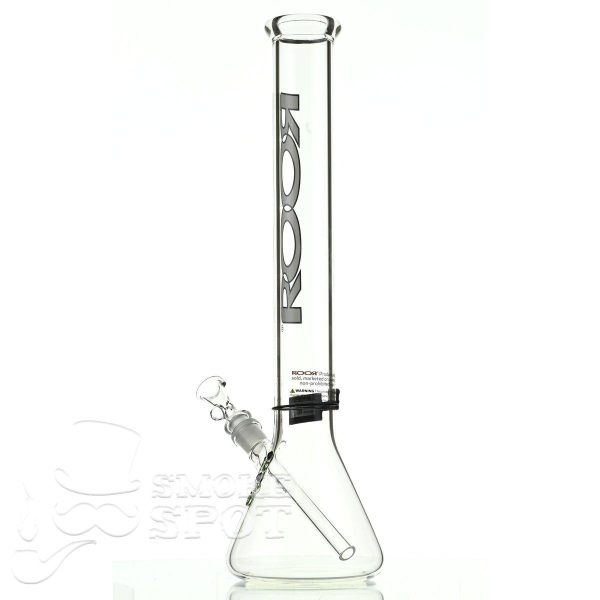 Roor Beaker 18 inch P-D white/black - Smoke Spot Smoke Shop