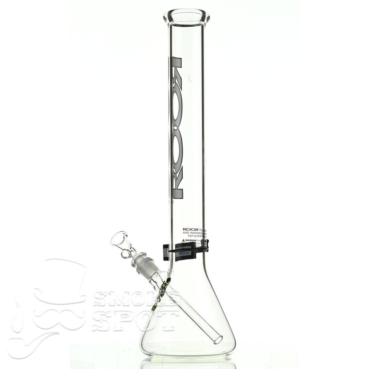 Roor Beaker 18 inch P-D white/black - Smoke Spot Smoke Shop