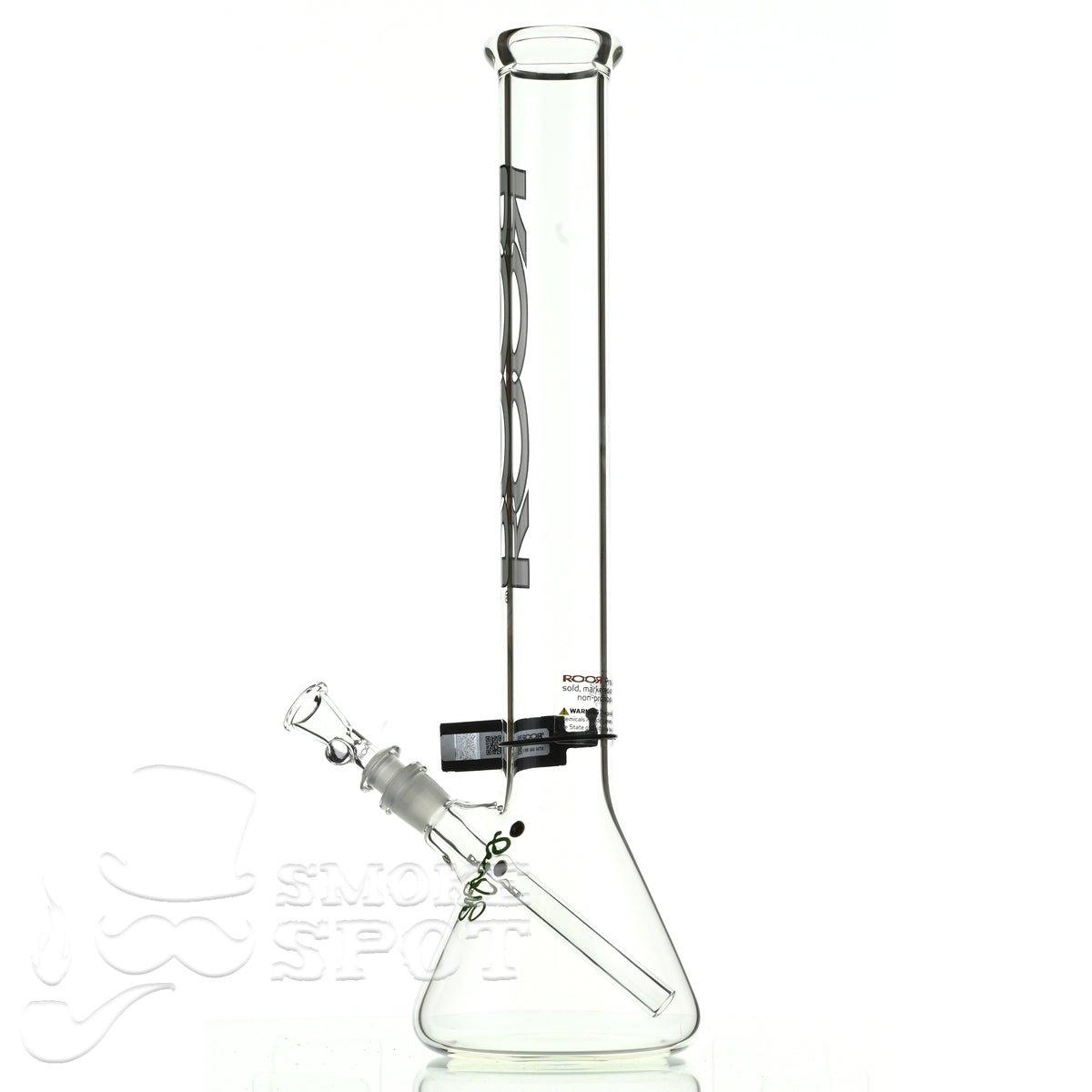 Roor Beaker 18 inch P-D white/black - Smoke Spot Smoke Shop