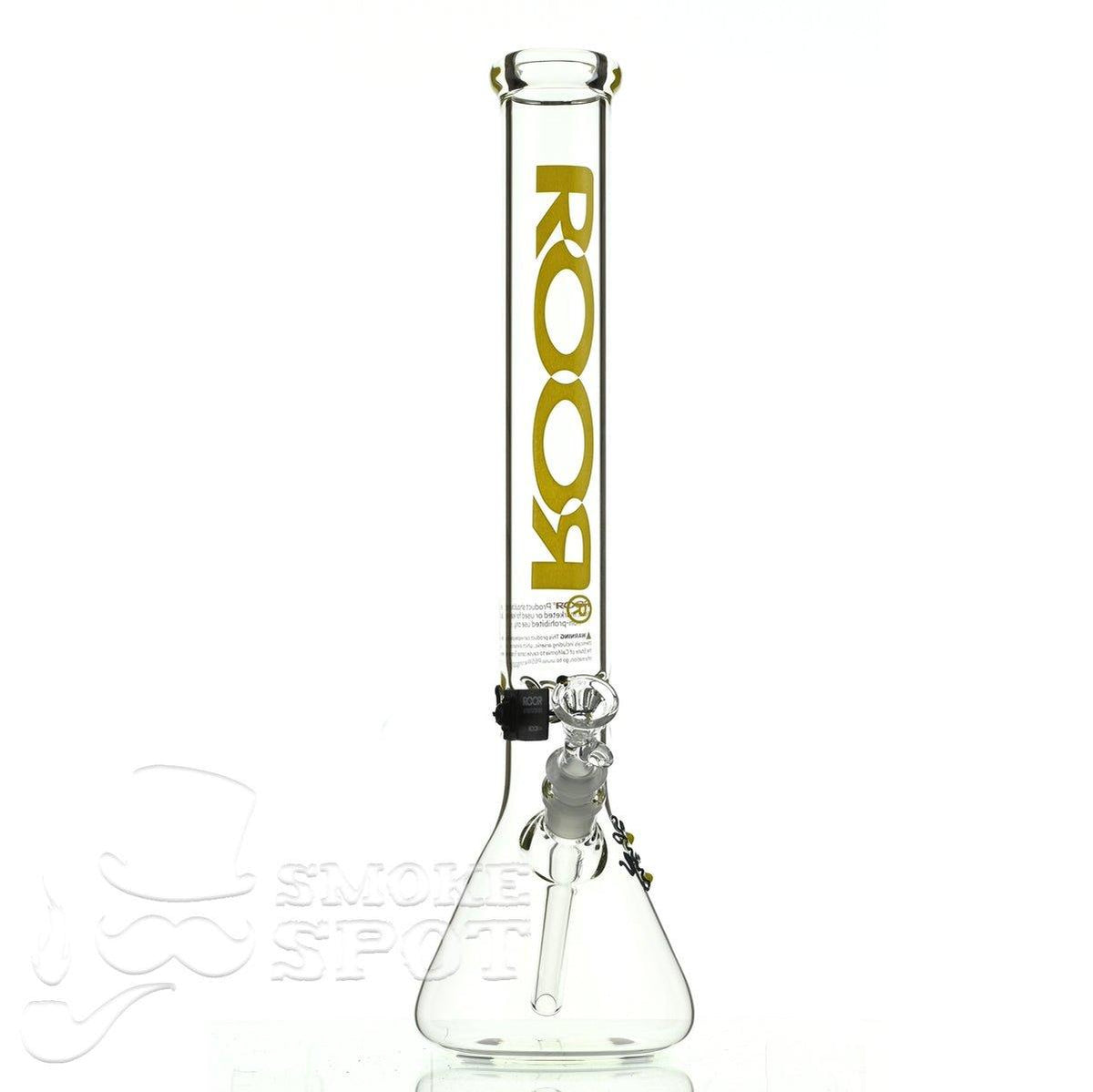 Roor Beaker 18 inch yellow premium scientific glass bong with ice catcher - Smoke Spot