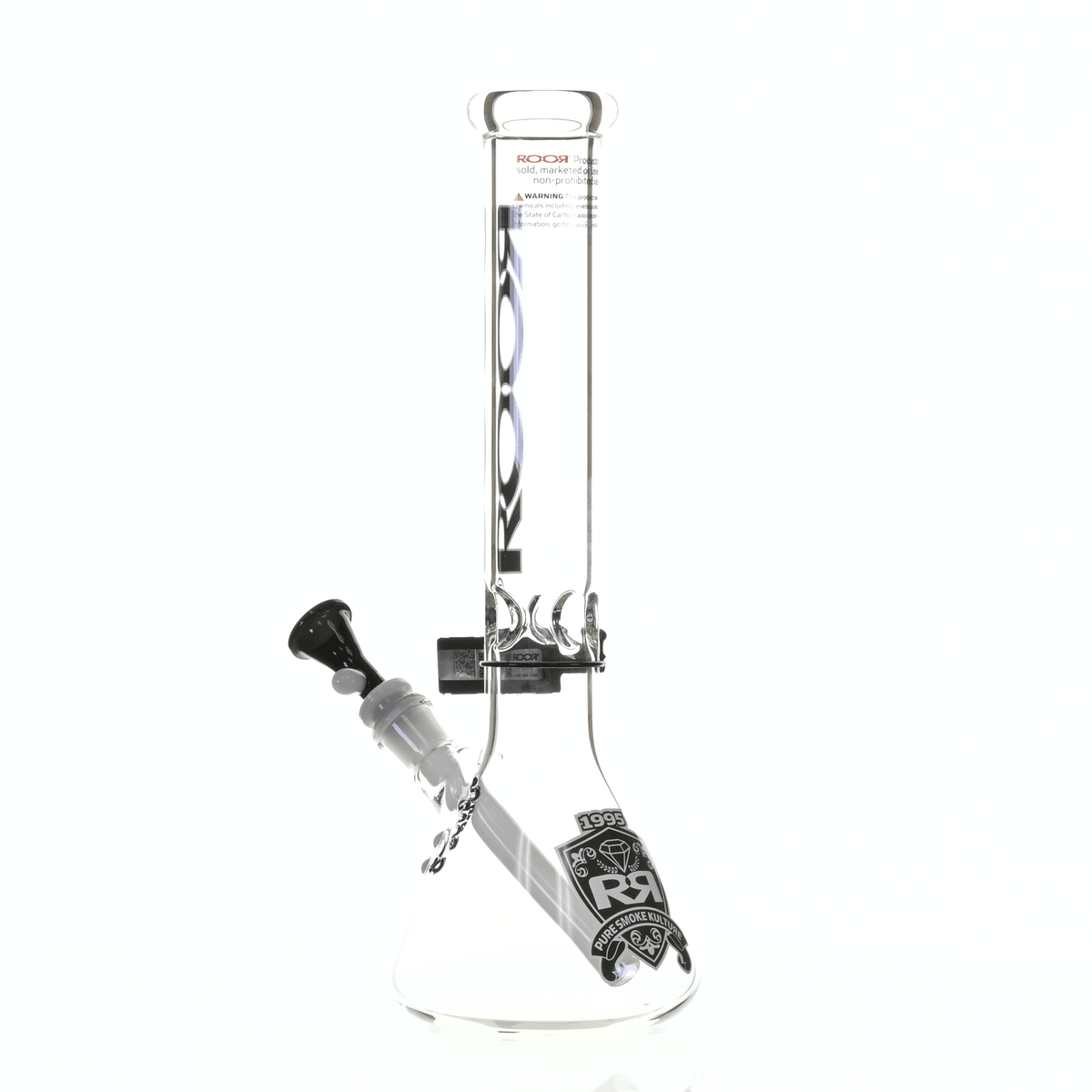 ROOR INTRO COLLECTOR 14" BEAKER 455 BLACK/WHITE - Smoke Spot Smoke Shop