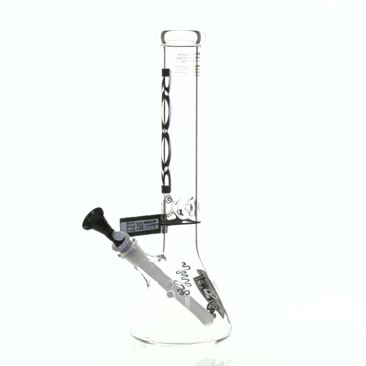 ROOR INTRO COLLECTOR 14" BEAKER 455 BLACK/WHITE - Smoke Spot Smoke Shop