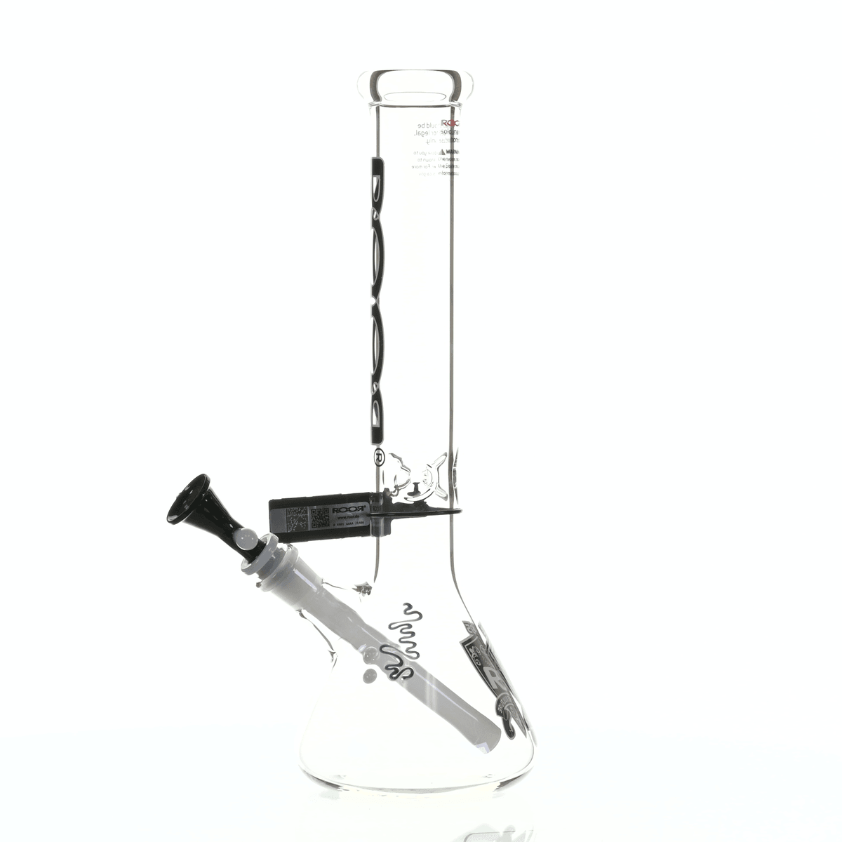 ROOR INTRO COLLECTOR 14" BEAKER 455 BLACK/WHITE - Smoke Spot Smoke Shop