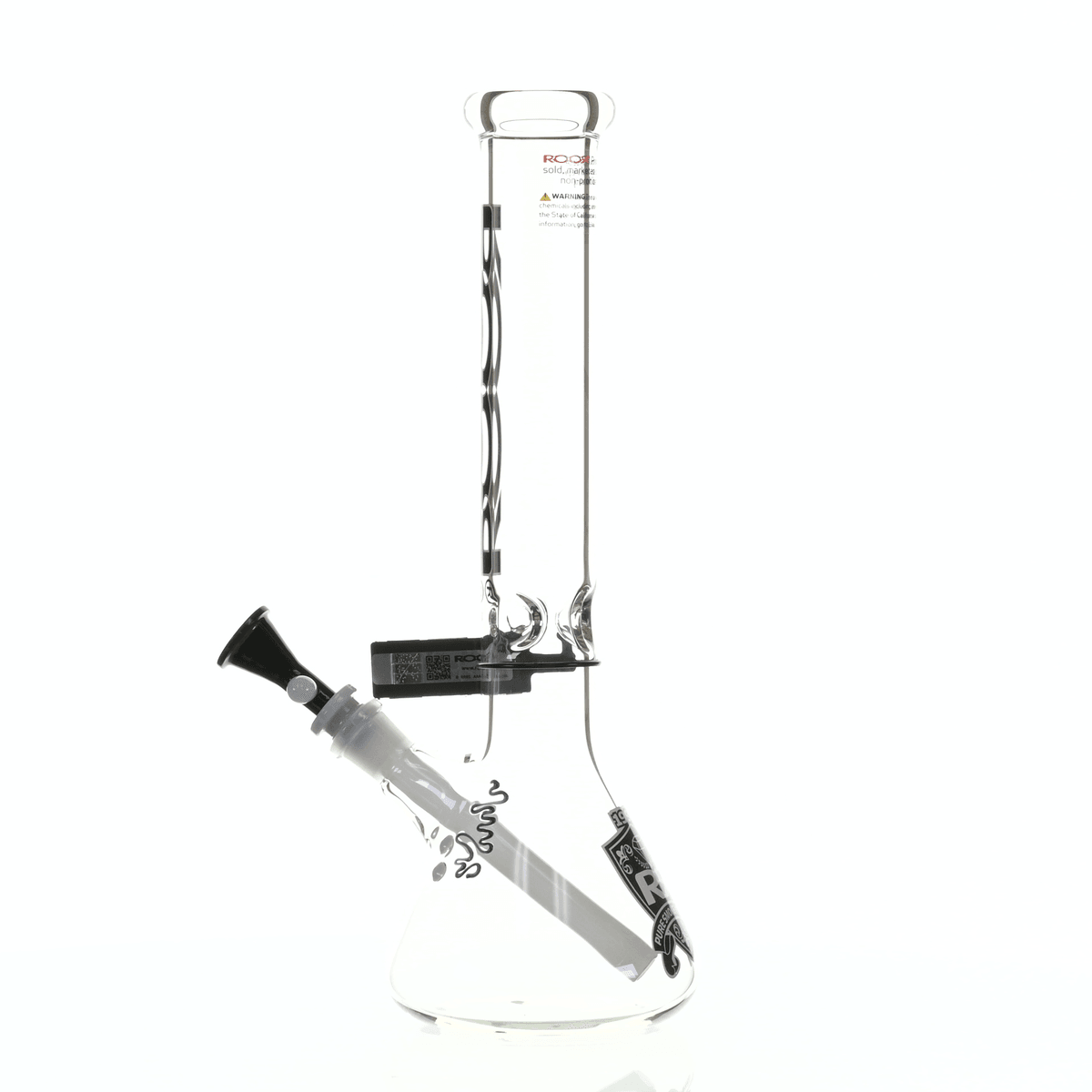 ROOR INTRO COLLECTOR 14" BEAKER 455 BLACK/WHITE - Smoke Spot Smoke Shop