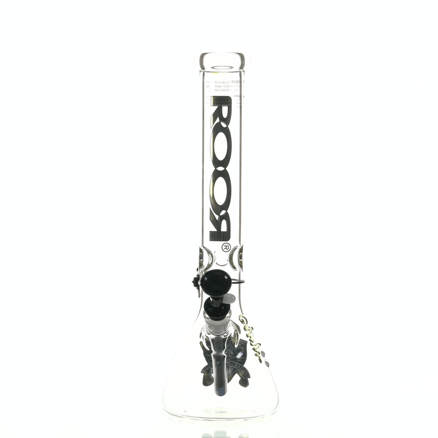 ROOR Intro Collector 14" Beaker 455 Gold/Black - Premium Scientific Glass Waterpipe