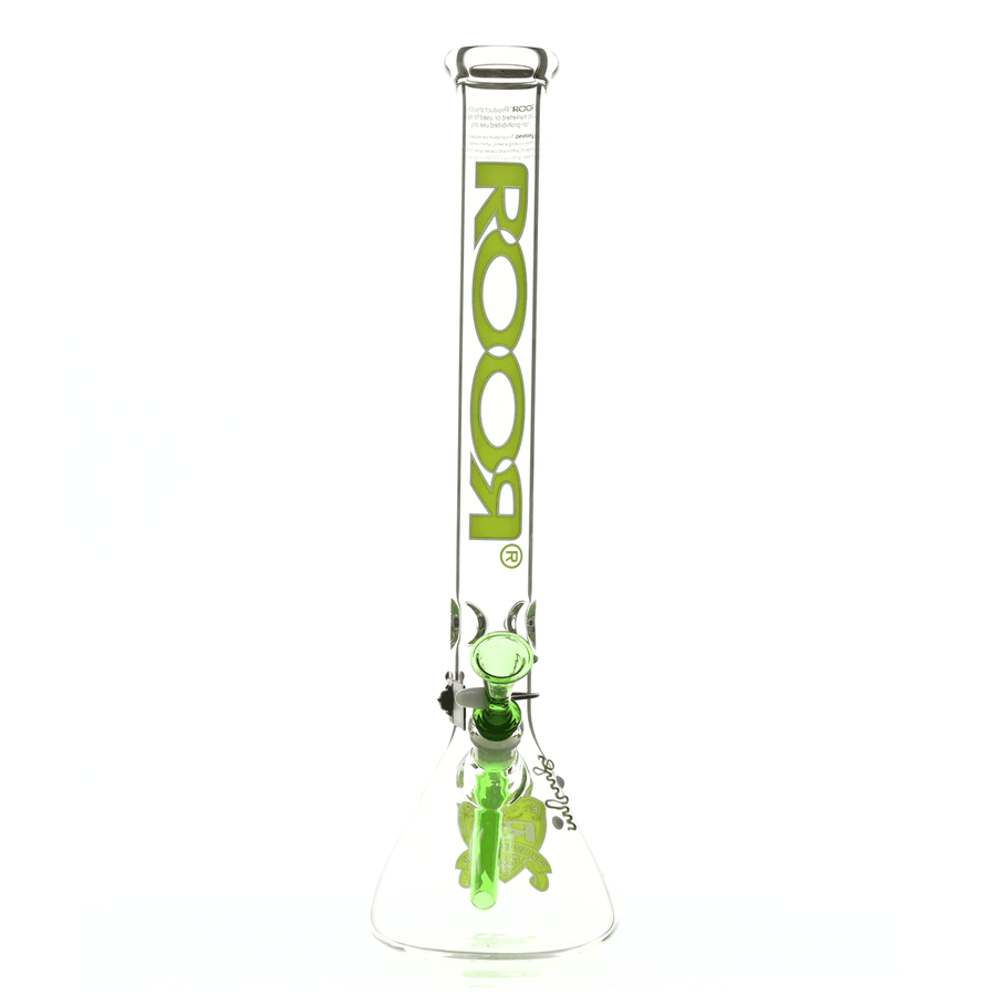 ROOR Intro Collector 18" Beaker 455 Green/White - Premium Scientific Glass Waterpipe