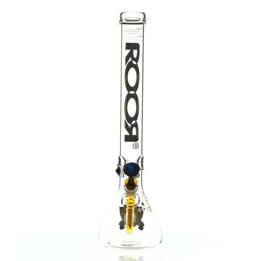 ROOR Intro Collector 18" Beaker 505 Gold/Black - Premium Scientific Glass Waterpipe