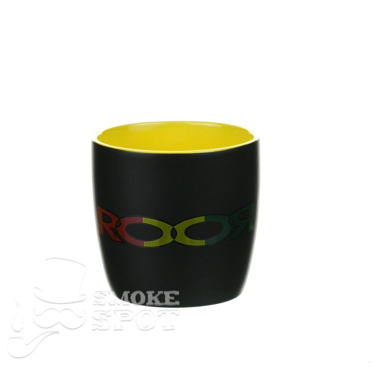 ROOR Mug with vibrant rasta yellow inside - premium glass mug at Smoke Spot