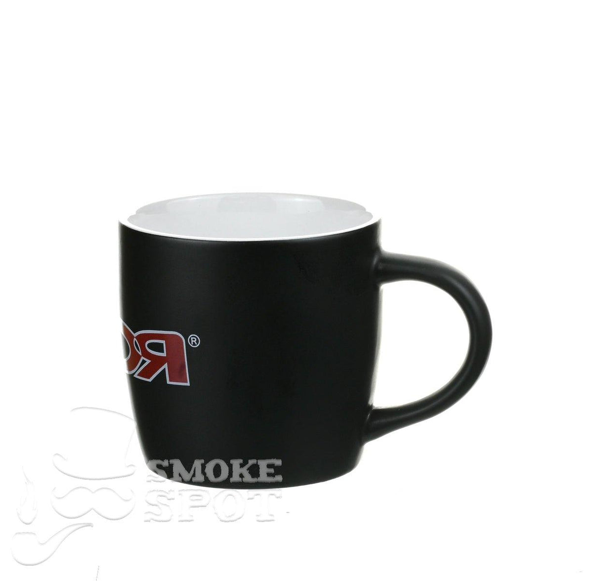 Side view of ROOR Mug Red White with White Inside - Smoke Spot Glass Shop