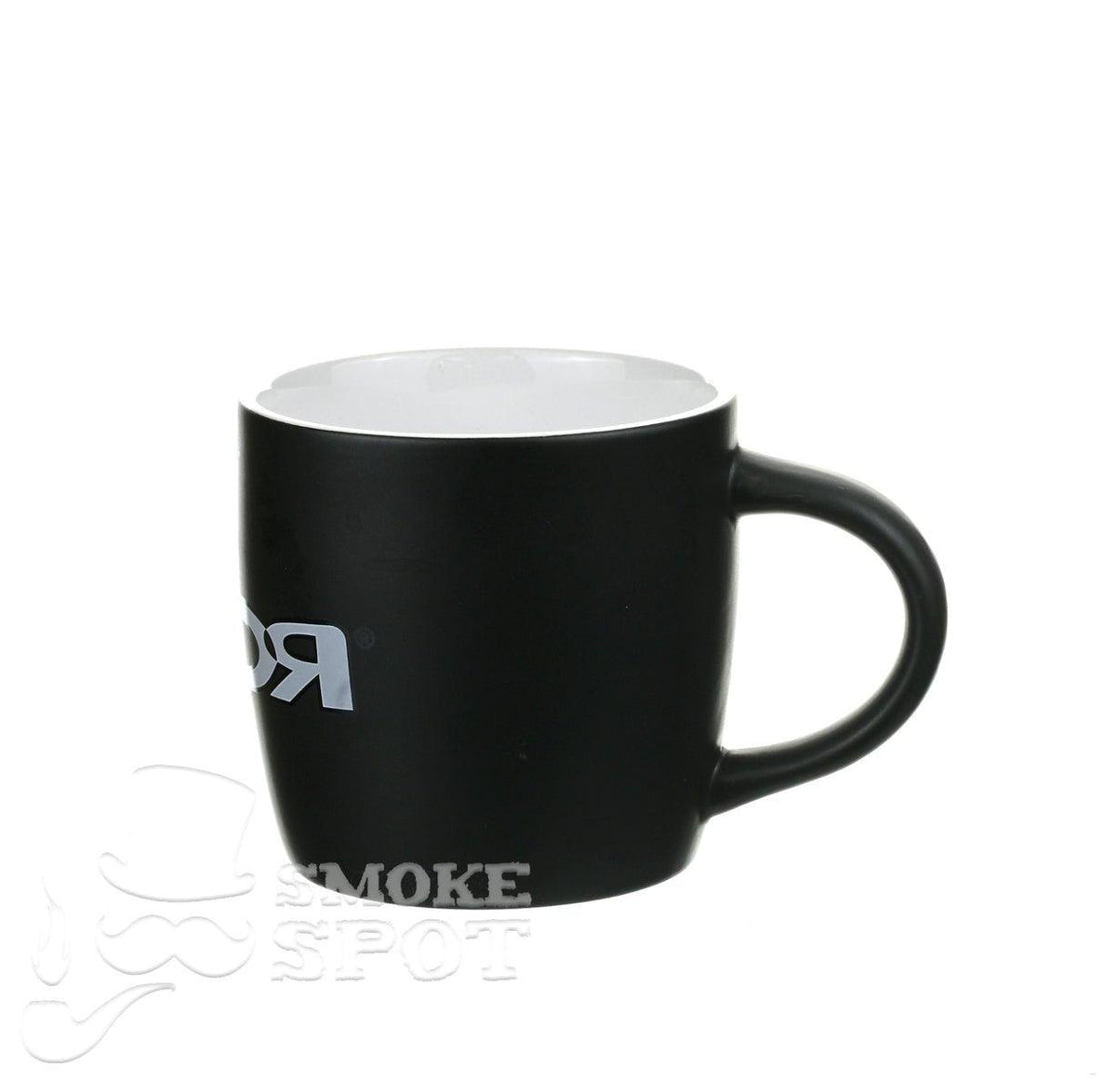 Side view of ROOR Mug White with White Inside - Smoke Spot Glass Shop
