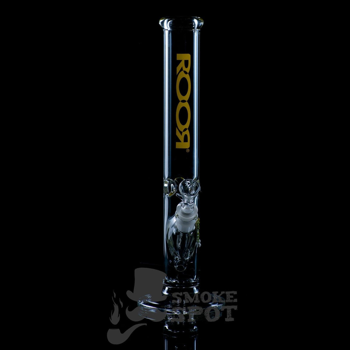 Roor Straight 14 inch 45x5 Yellow Scientific Glass Waterpipe with Ice Catcher