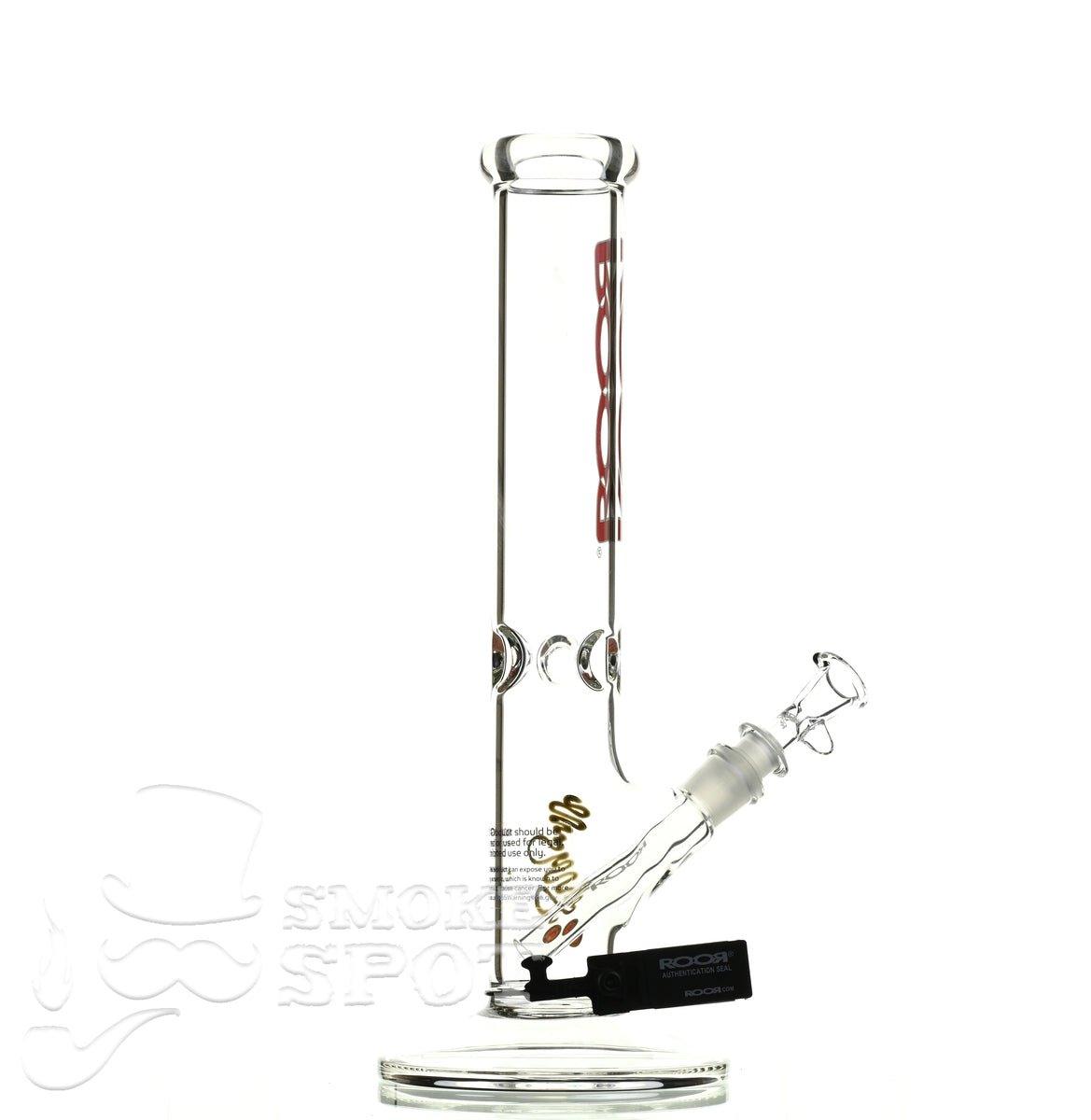 Roor Straight Tube 14 inch red/white #2 - Smoke Spot Smoke Shop