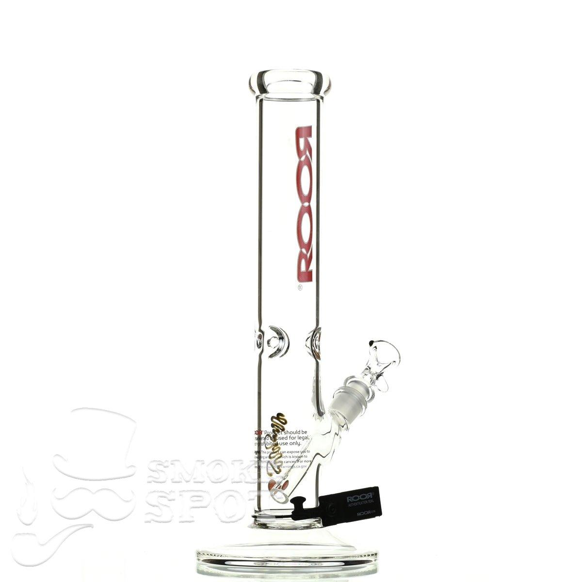 Roor Straight Tube 14 inch red/white #2 - Smoke Spot Smoke Shop