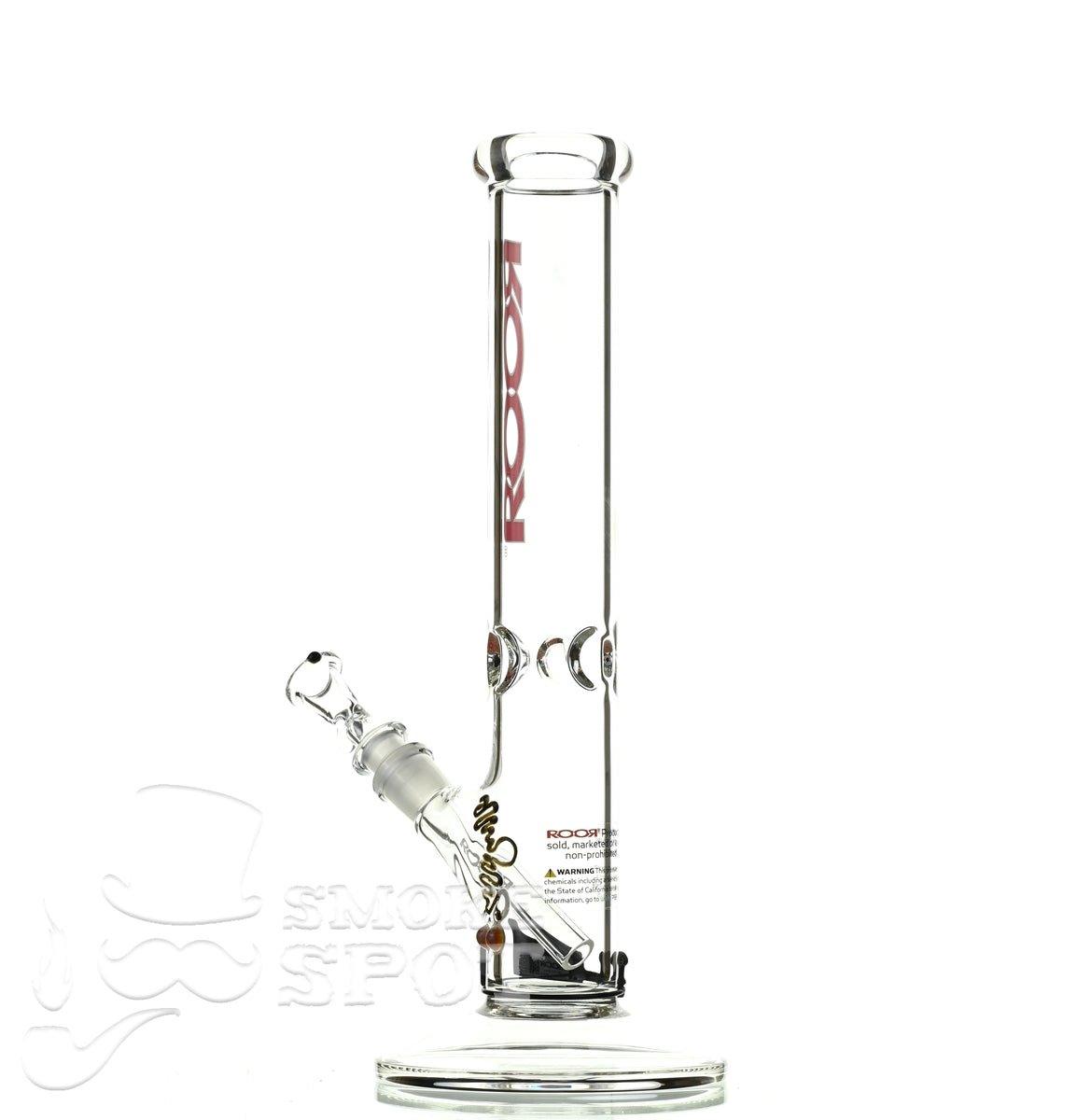 Roor Straight Tube 14 inch red/white #2 - Smoke Spot Smoke Shop