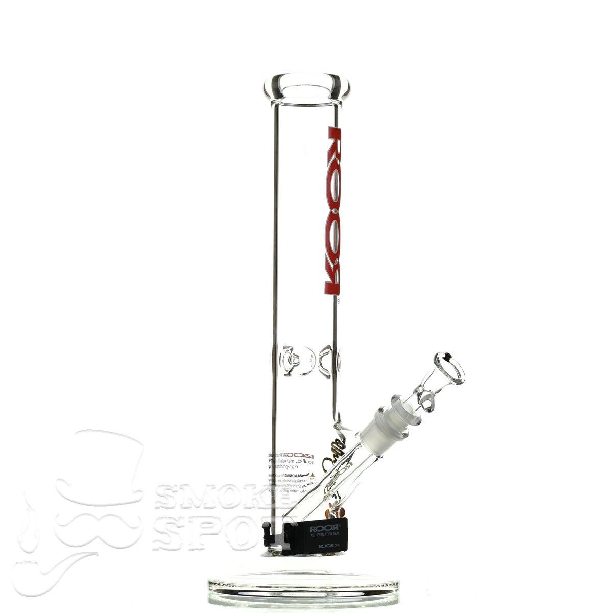 Roor Straight Tube 14 inch red/white #2 - Smoke Spot Smoke Shop