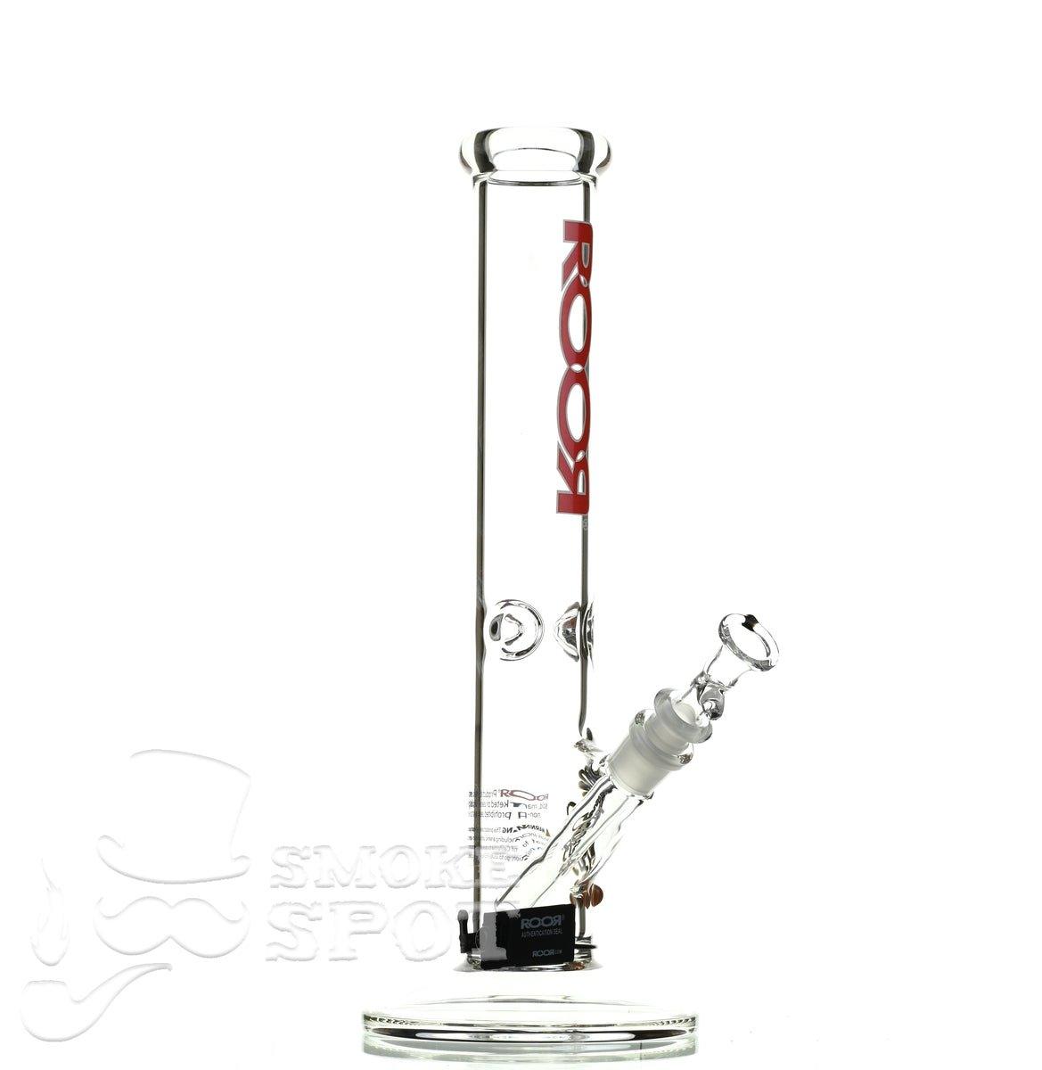 Roor Straight Tube 14 inch red/white #2 - Smoke Spot Smoke Shop