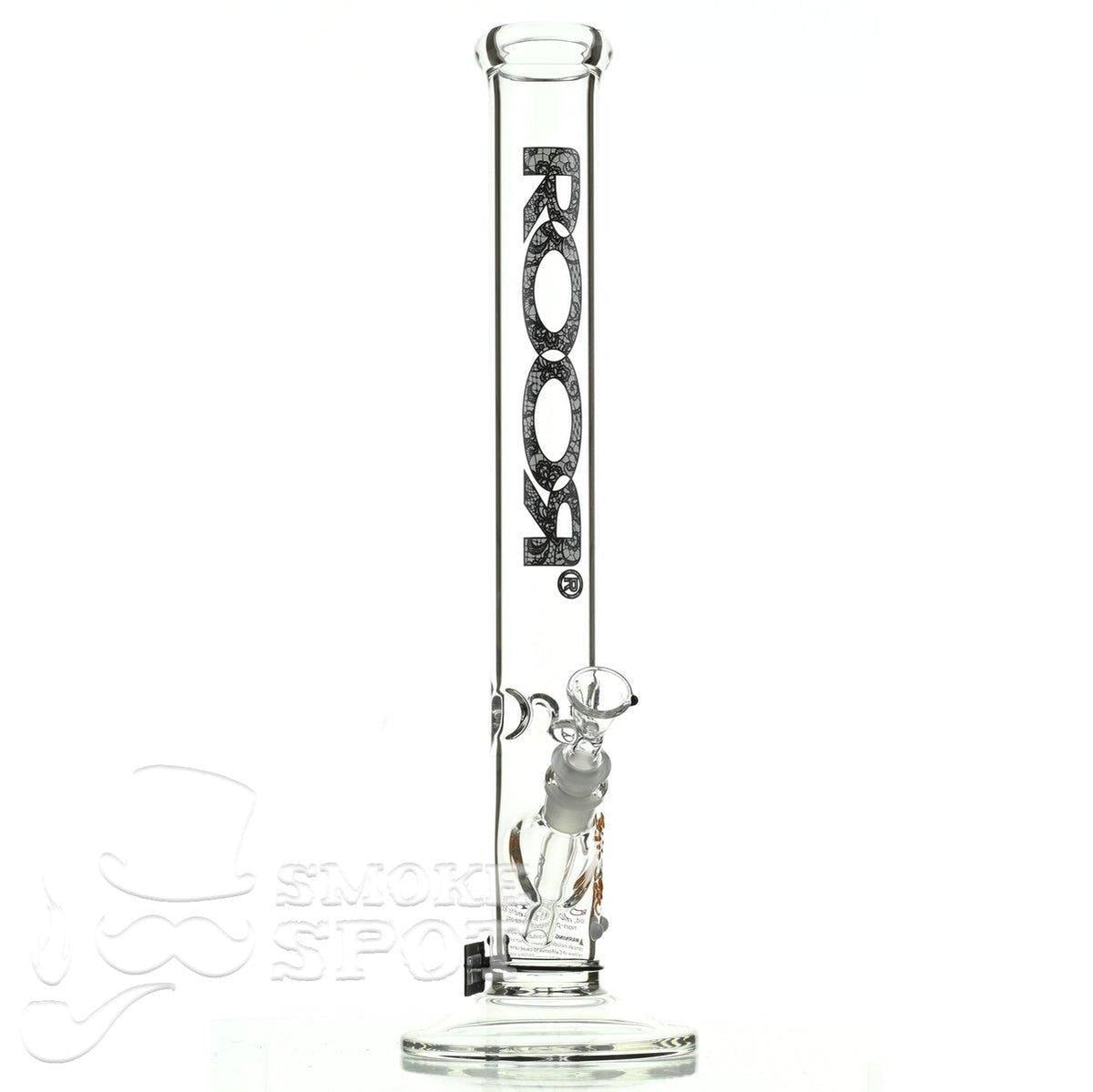 Roor Straight Tube 18 inch lace scientific glass waterpipe - Smoke Spot Glass