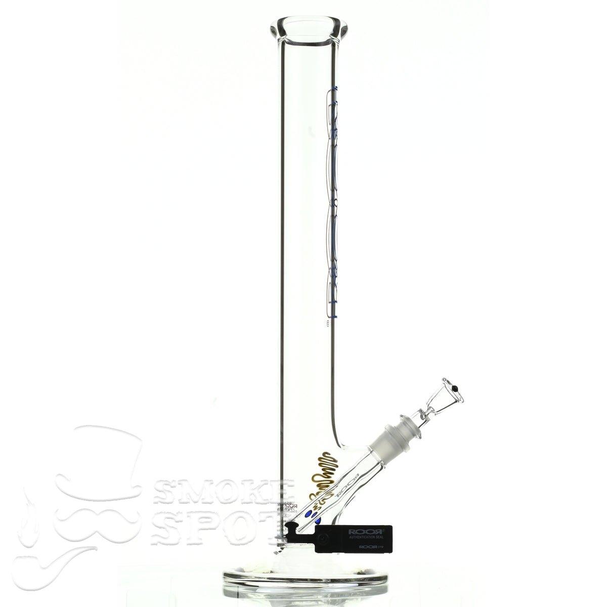 Roor Straight Tube 18 inch P-D red blue outline - Smoke Spot Smoke Shop