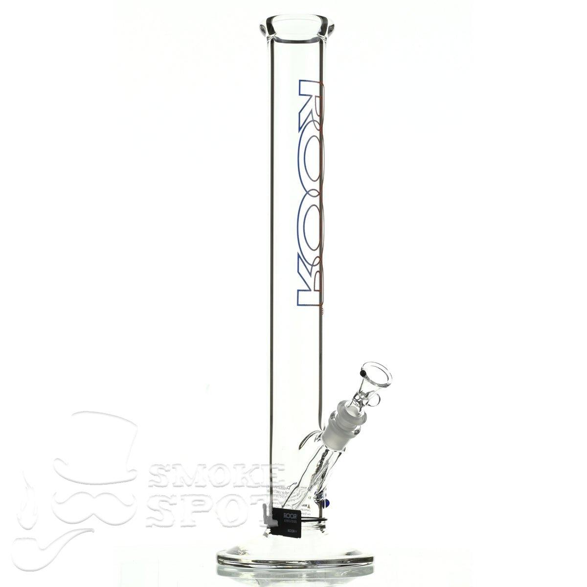 Roor Straight Tube 18 inch P-D red blue outline - Smoke Spot Smoke Shop