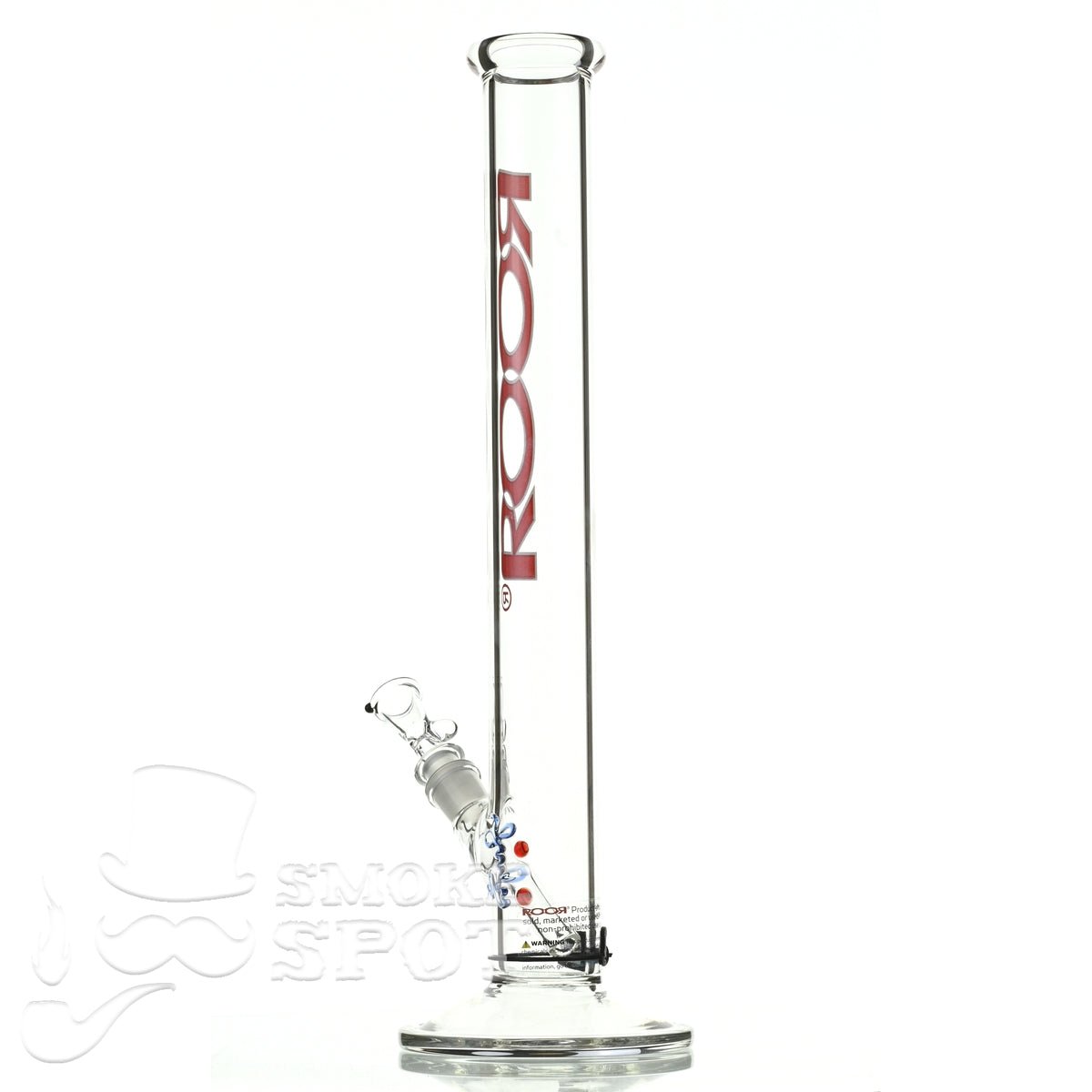 Roor Straight Tube 18 inch P-D red white - Smoke Spot Smoke Shop