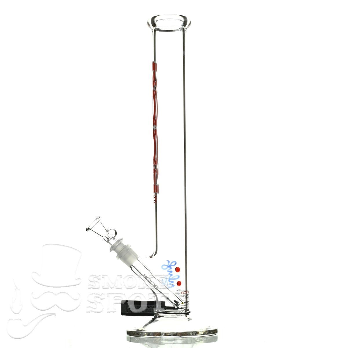 Roor Straight Tube 18 inch P-D red white - Smoke Spot Smoke Shop