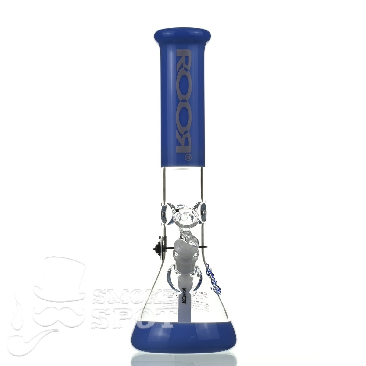 Roor Tech fixed 14 inch 50x5 beaker milky blue premium glass bong