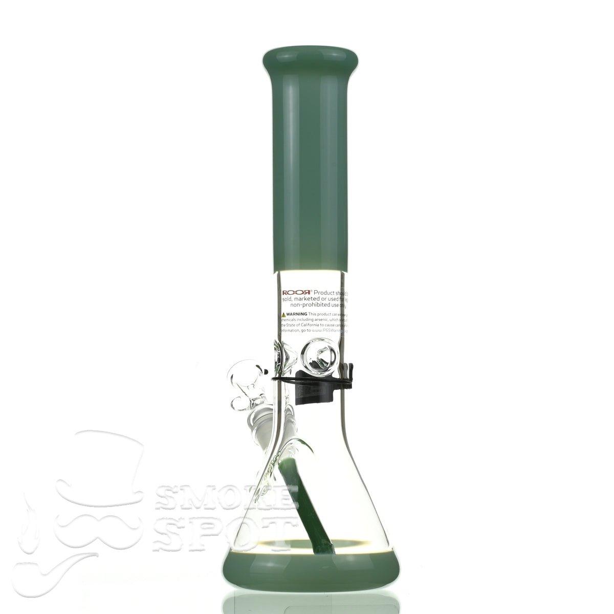 Roor Tech fixed 14 inch 50x5 beaker milky green - Smoke Spot Smoke Shop