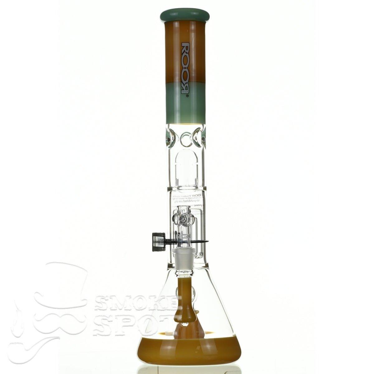 ROOR tech glass beaker 18 inch waterpipe with 50x5 barrel perc in tangie mint - Smoke Spot Smoke Shop