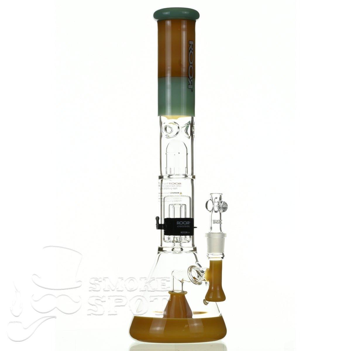 ROOR tech glass beaker 18 inch 50 x 5 barrel perc tangie mint - Smoke Spot Smoke Shop