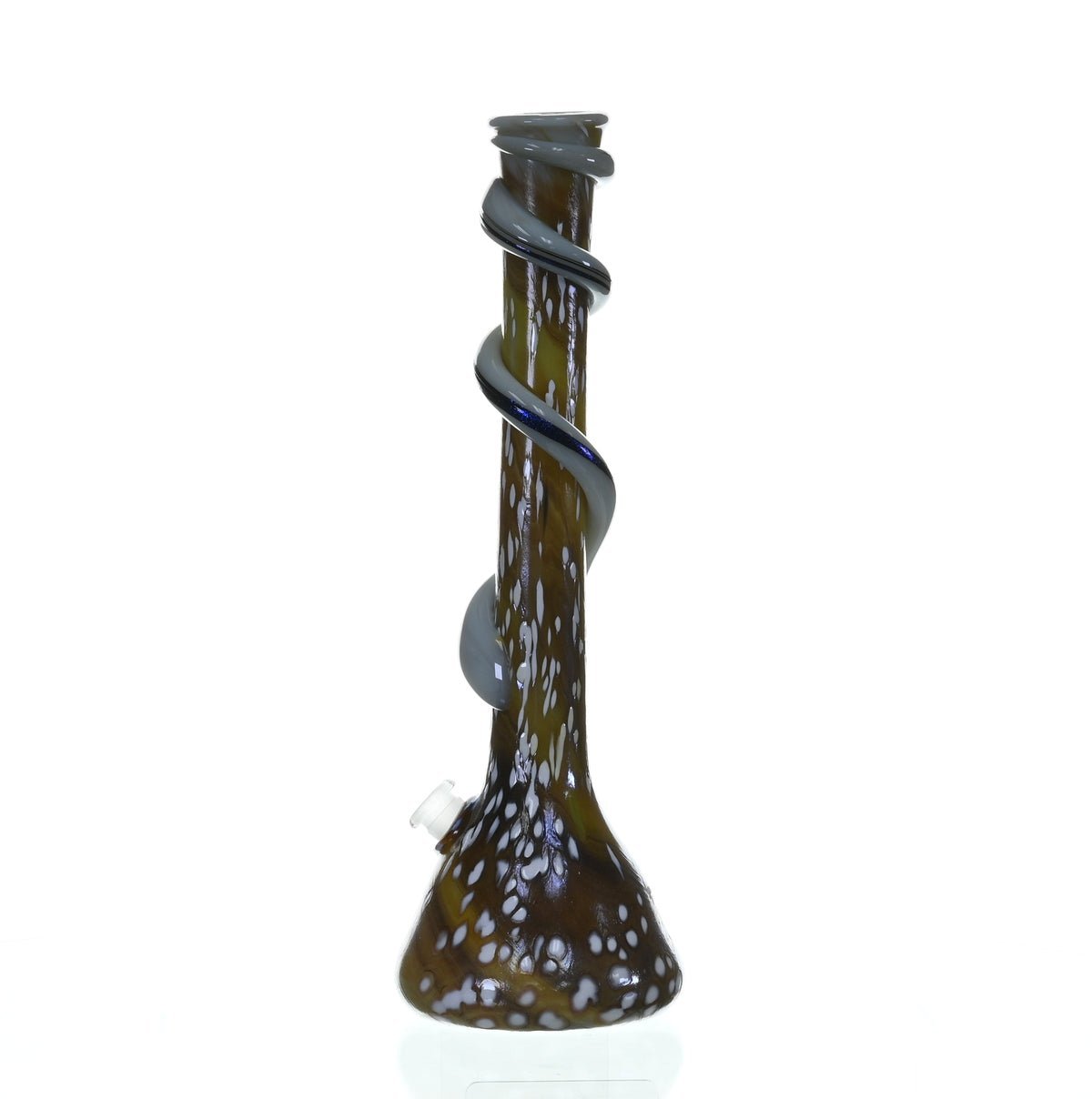 Close-up of SPECIAL K GLASS Soft Glass 2XL Cookie Handle Waterpipe joint and downstem