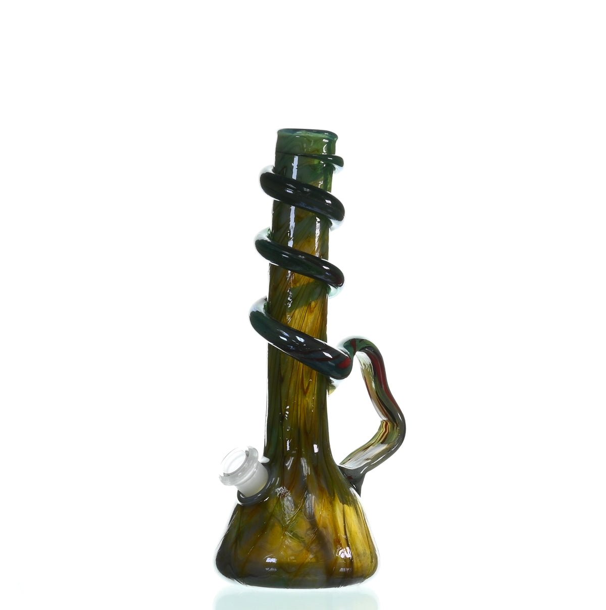 SPECIAL K GLASS Soft Glass Cookie Handle #165 detailed view of glass art waterpipe