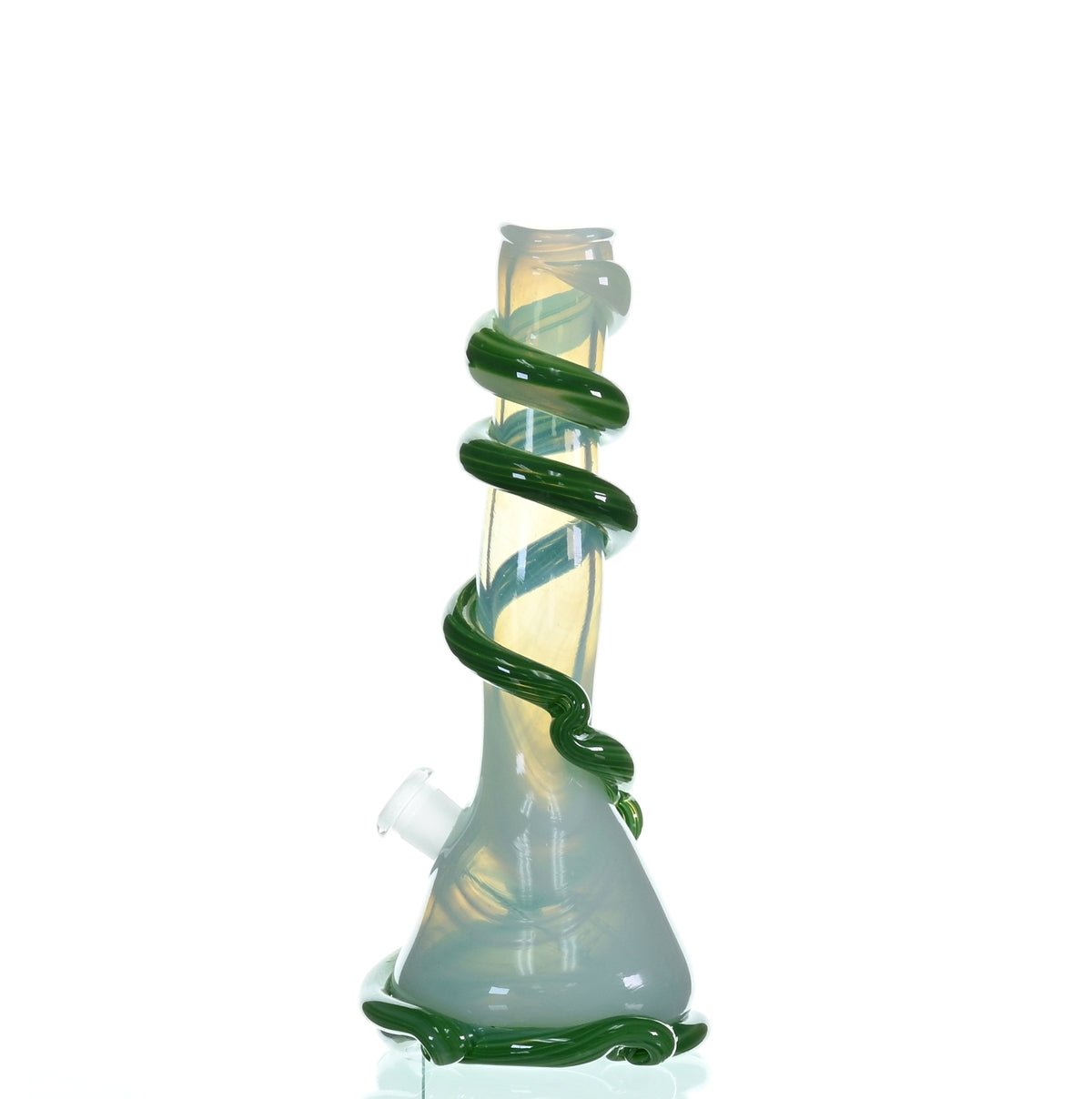 Side view of SPECIAL K GLASS Soft Glass Cookie Handle #168 waterpipe