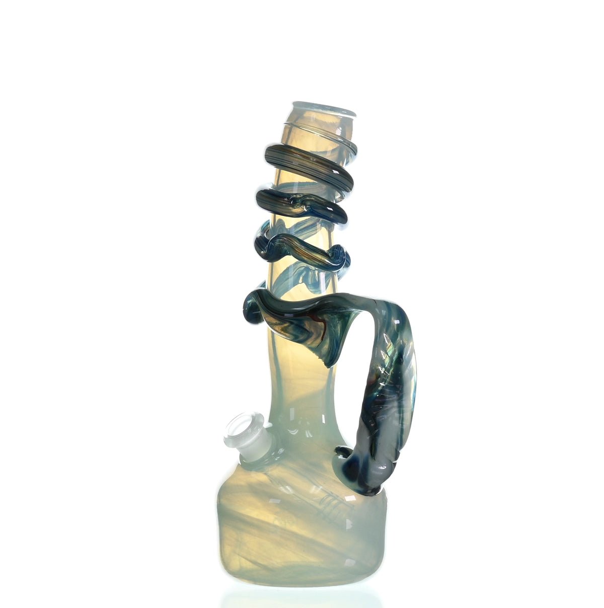 SPECIAL K GLASS Soft Glass Cookie Handle #170 detailed view of glass art waterpipe