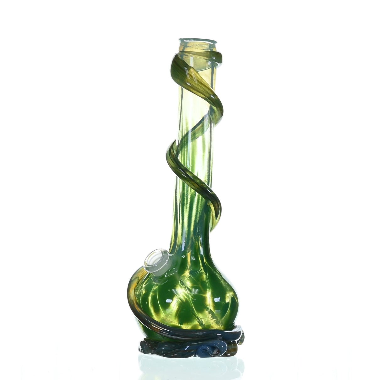 Side view of SPECIAL K GLASS Soft Glass Cookie Handle #185 waterpipe - Smoke Spot Smoke Shop