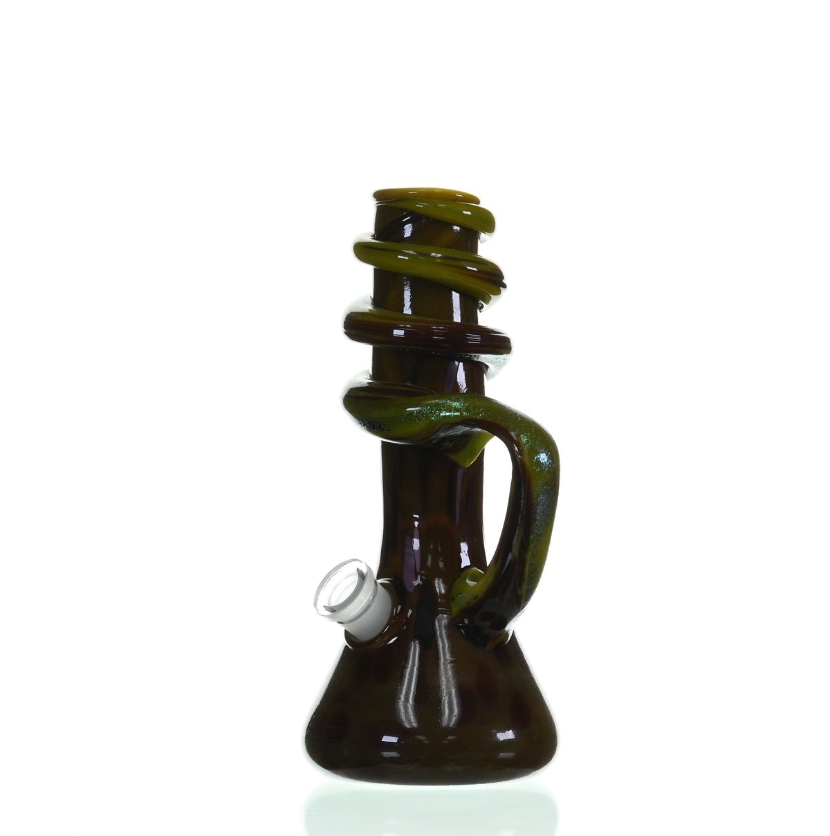 Close-up of SPECIAL K GLASS Soft Glass Medium Cookie Handle #149 - Specialty Glass Waterpipe