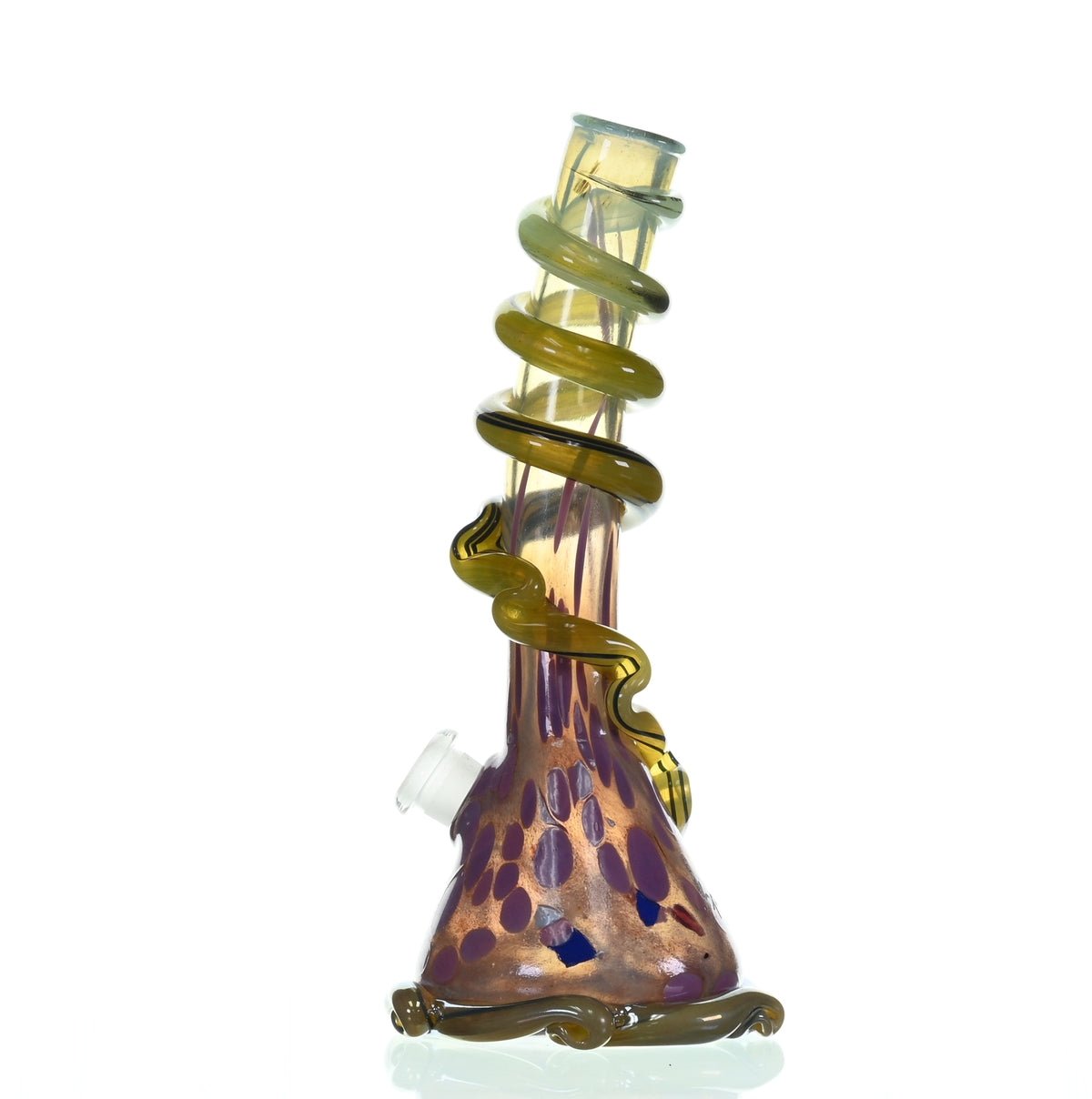 Close-up of SPECIAL K GLASS Soft Glass Medium Cookie Handle #153 joint and downstem