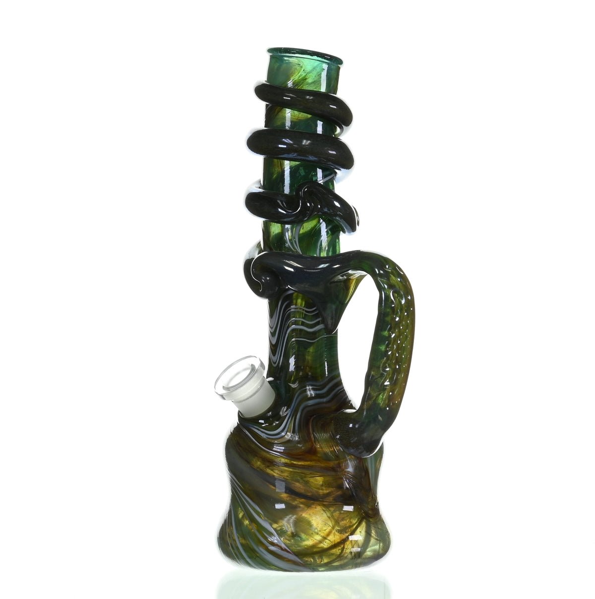 Close-up view of SPECIAL K GLASS Soft Glass Medium Cookie Handle #158 with 18mm joint
