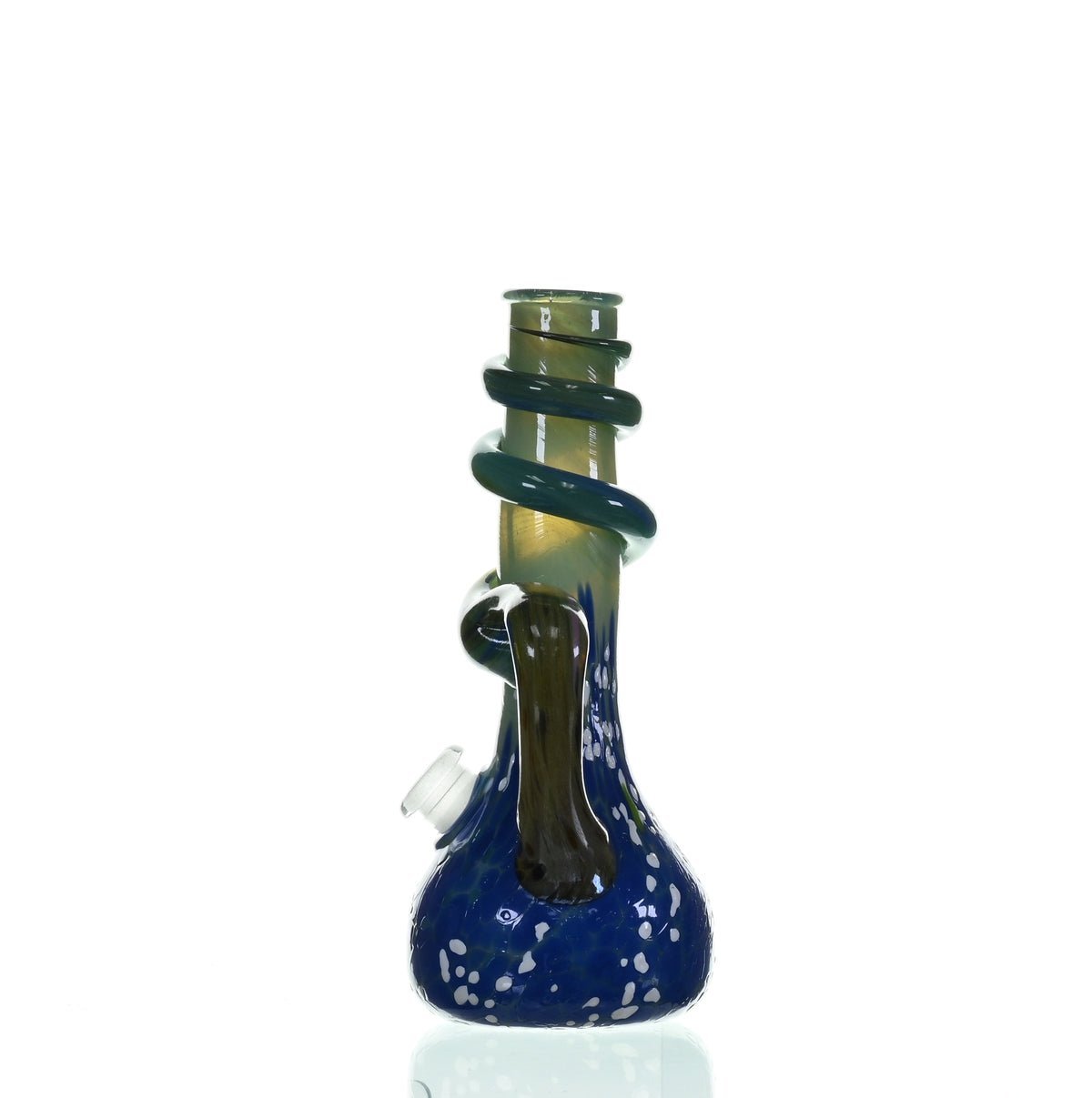 Side angle of SPECIAL K GLASS Soft Glass Small Cookie Handle #139 highlighting its compact design
