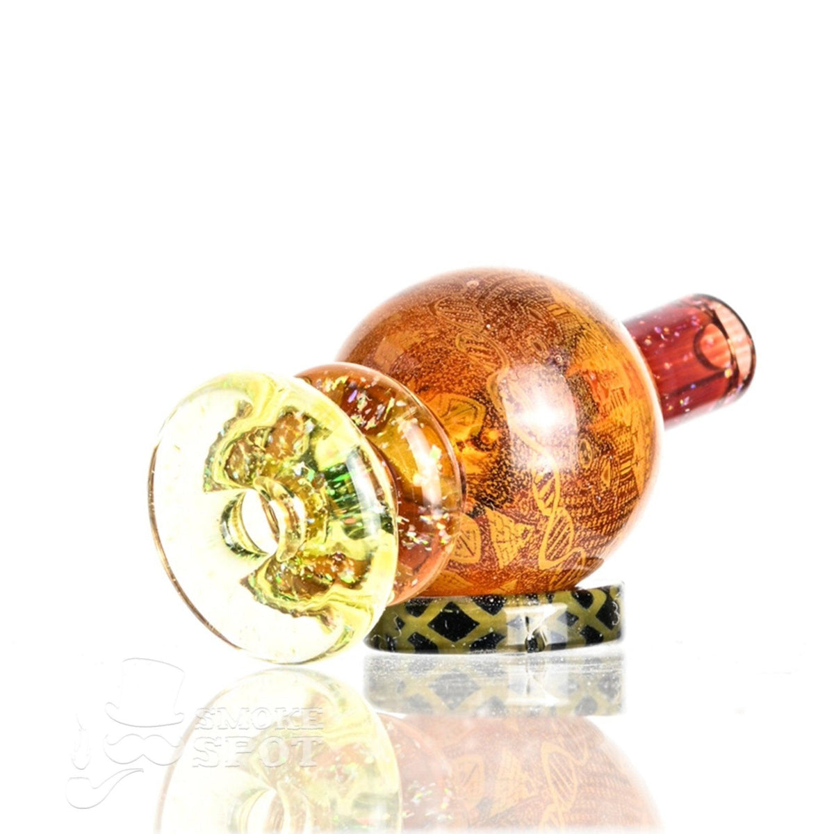 Taco Glass Bubble Cap #105 showing top view of bubble cap