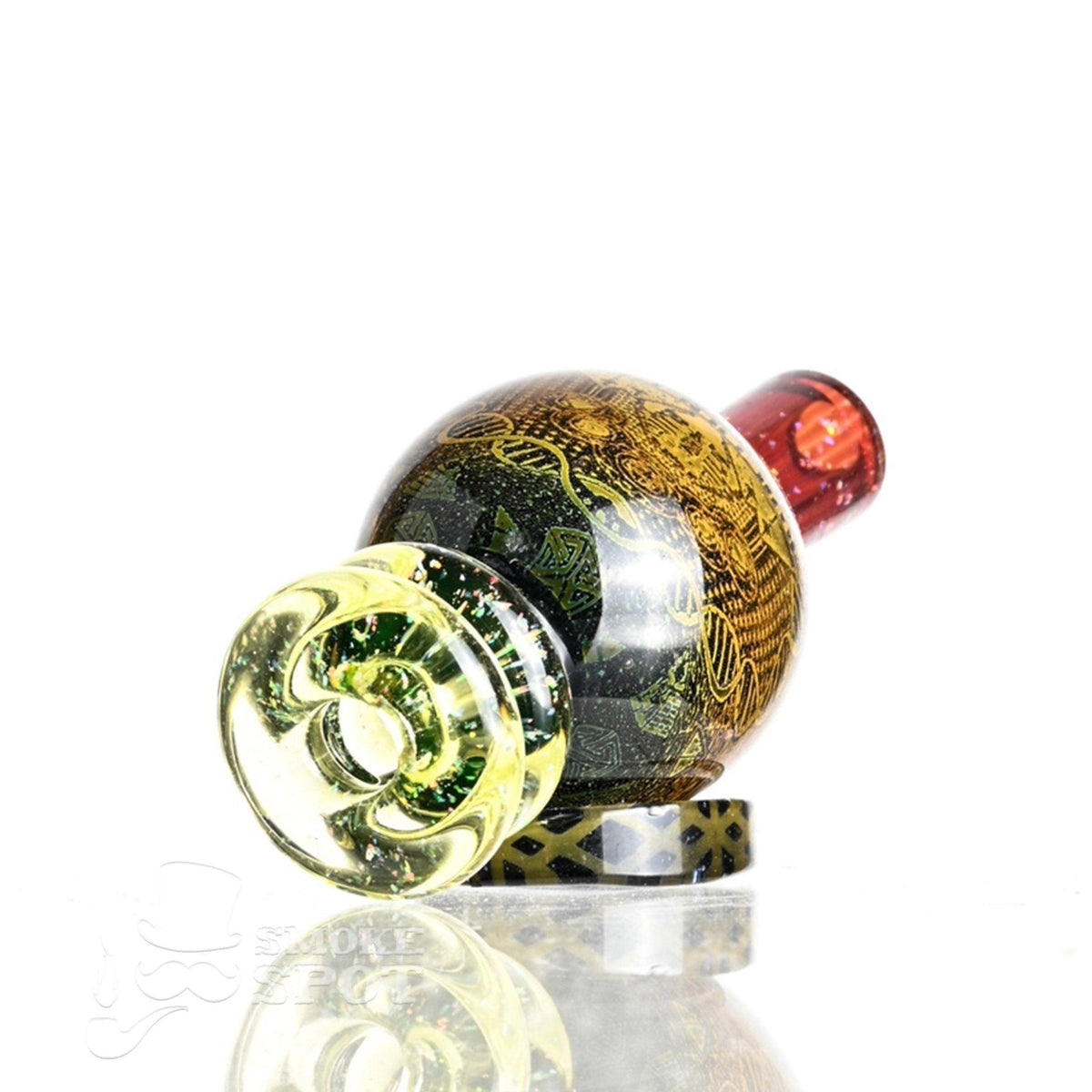 Taco Glass Bubble Cap #107 detailed hologram bubble cap design
