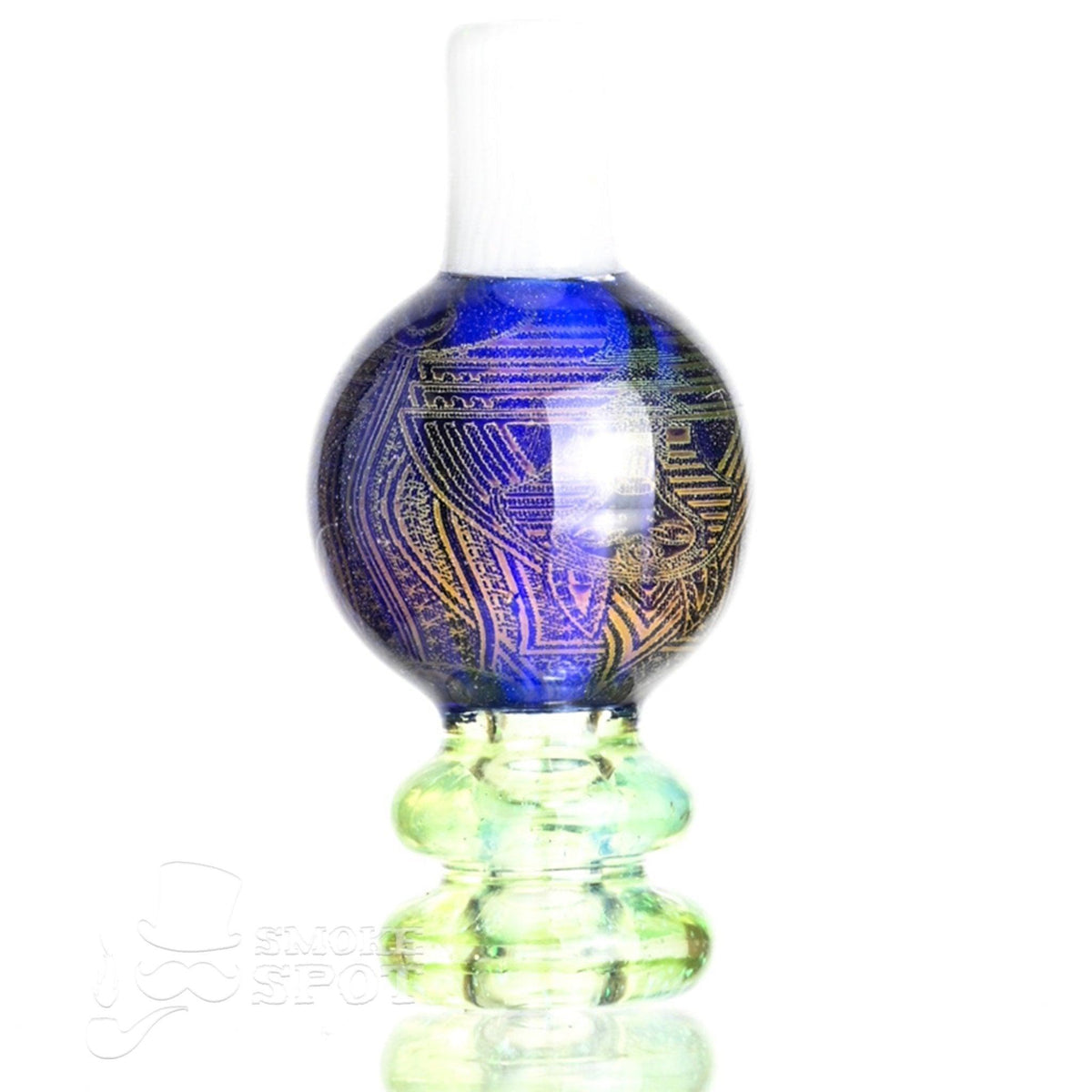 Close-up of hologram bubble design on Taco Glass Bubble Cap #117
