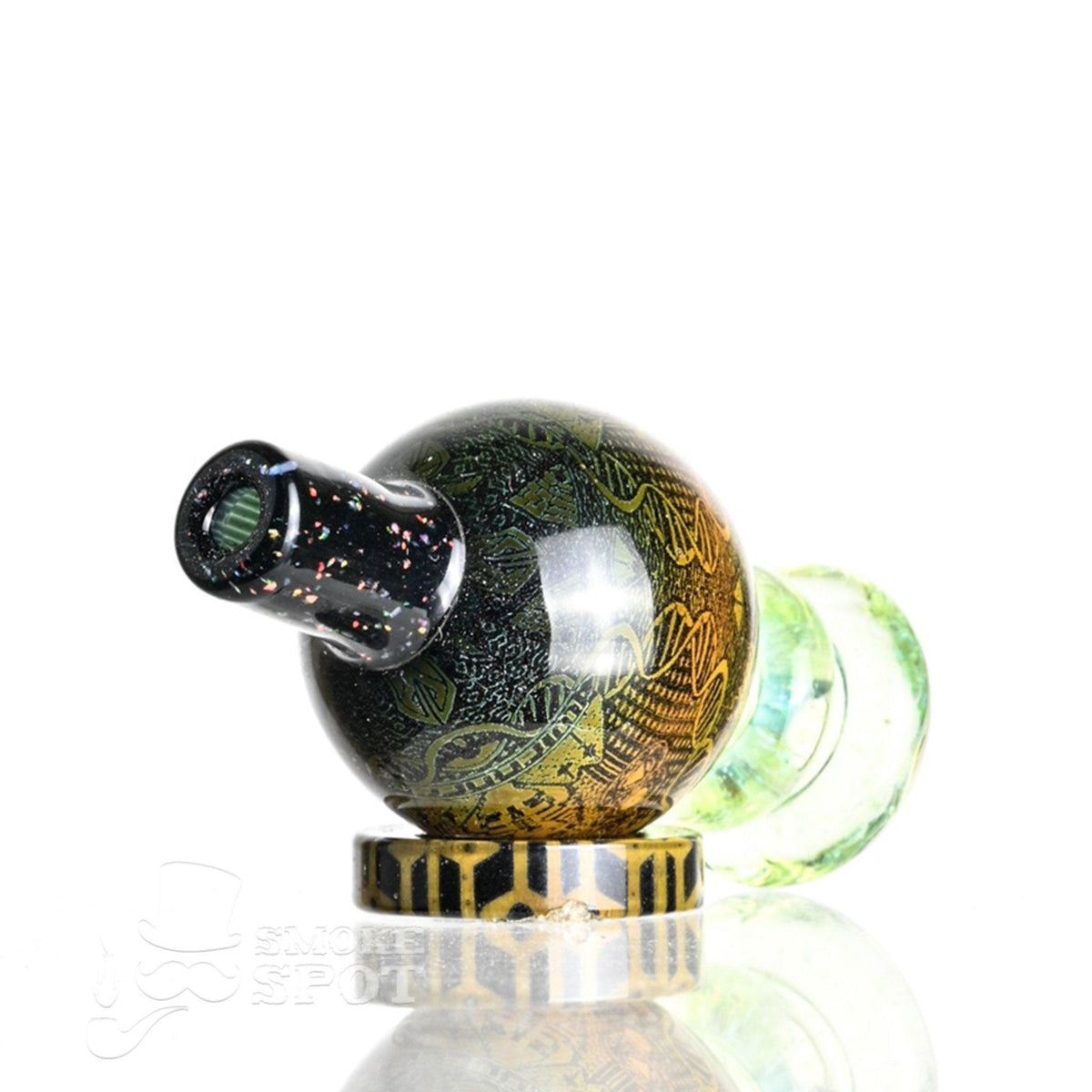 Side view of Taco Glass Bubble Cap #118 showing ergonomic shape