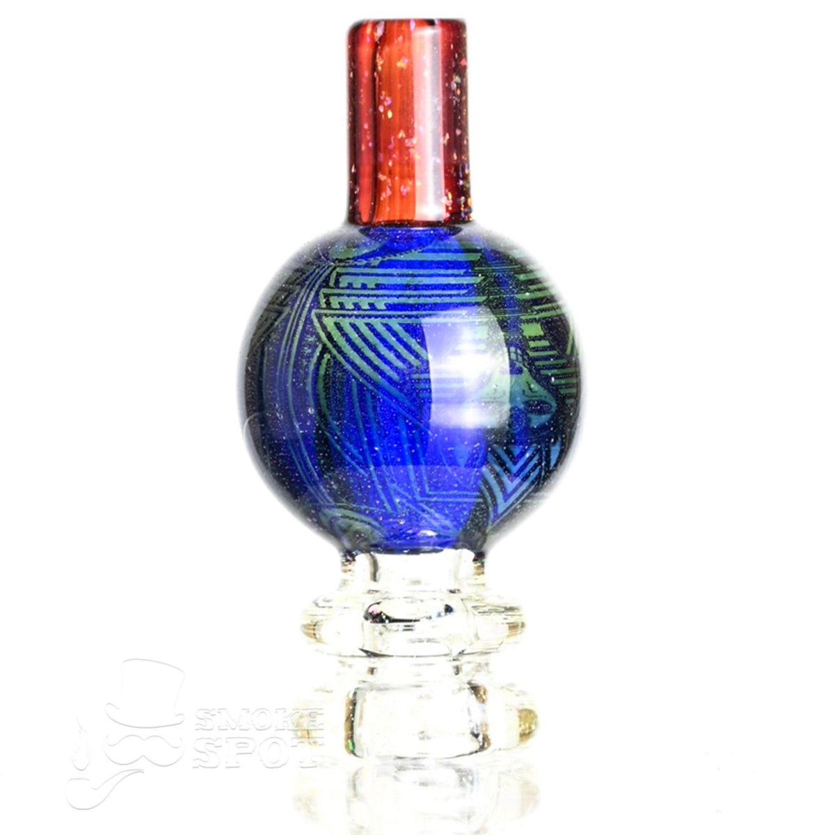 Side view of Taco Glass Bubble Cap #119 showing detailed hologram bubble design