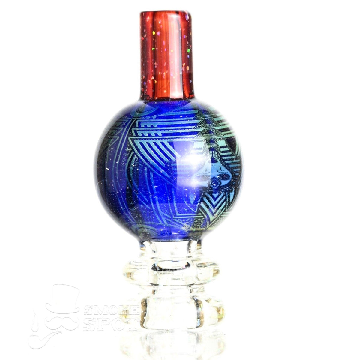 Taco Glass Bubble Cap #119 showing top view with hologram bubble design