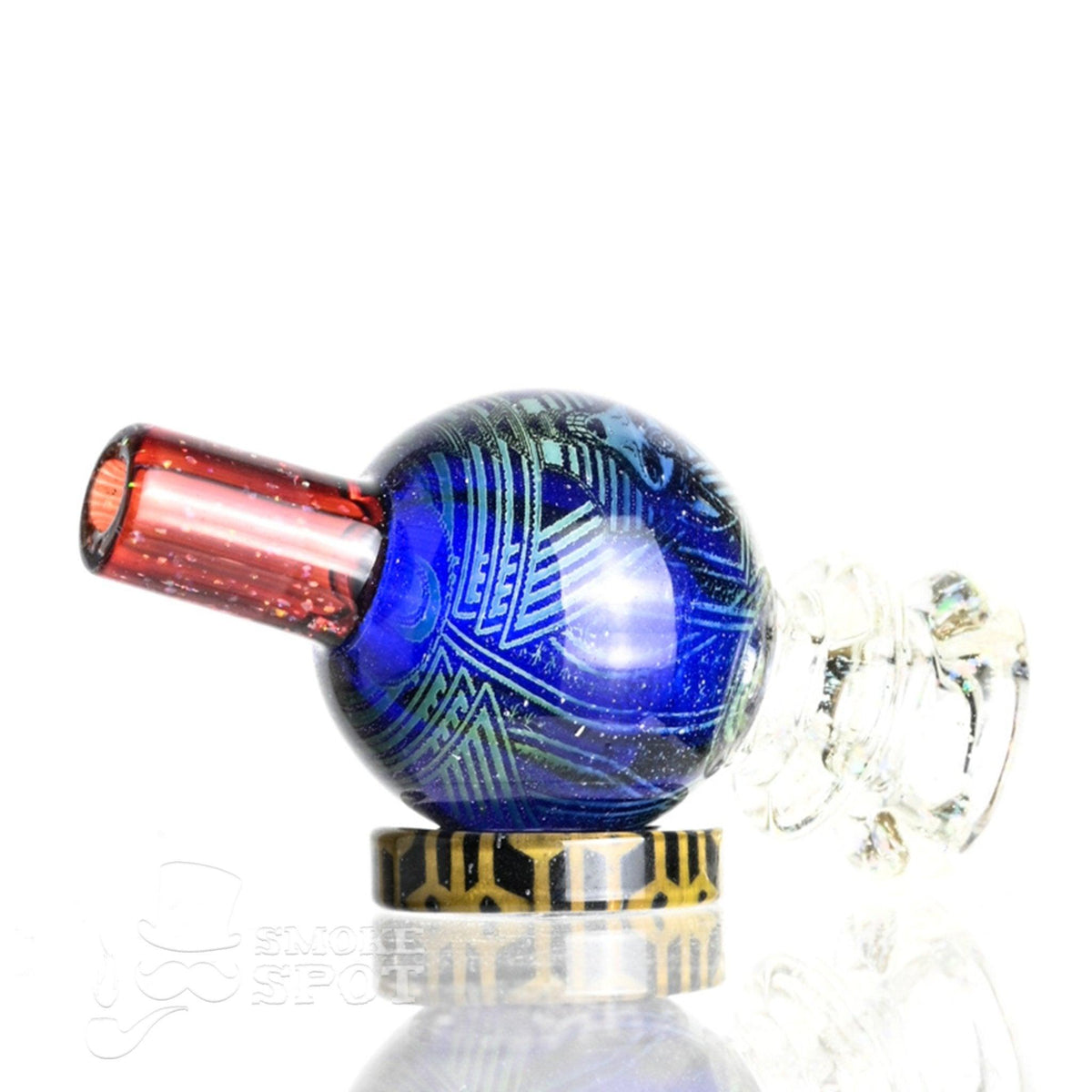 Taco Glass Bubble Cap #119 full product view with hologram bubble design